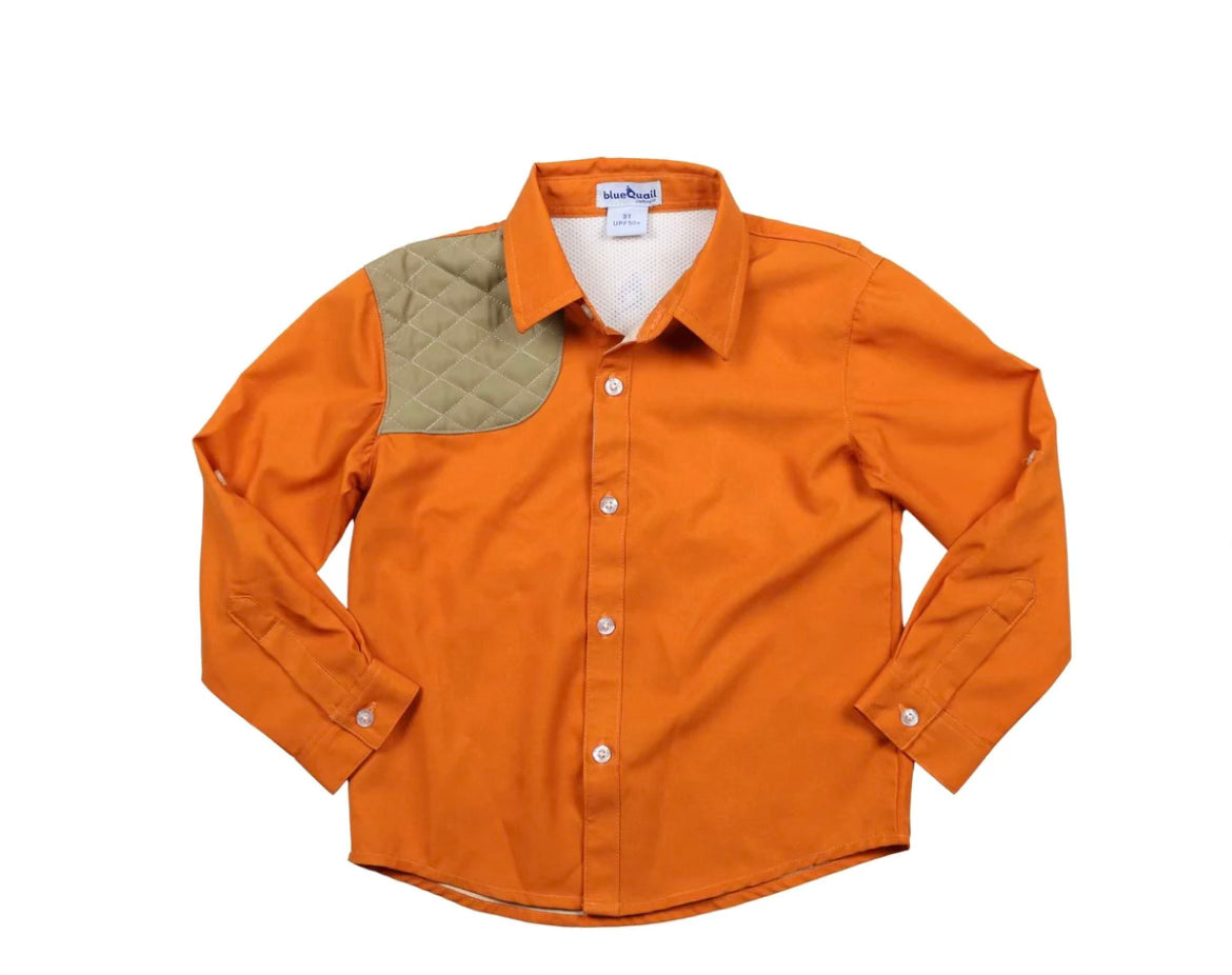 BlueQuail Orange Button Up