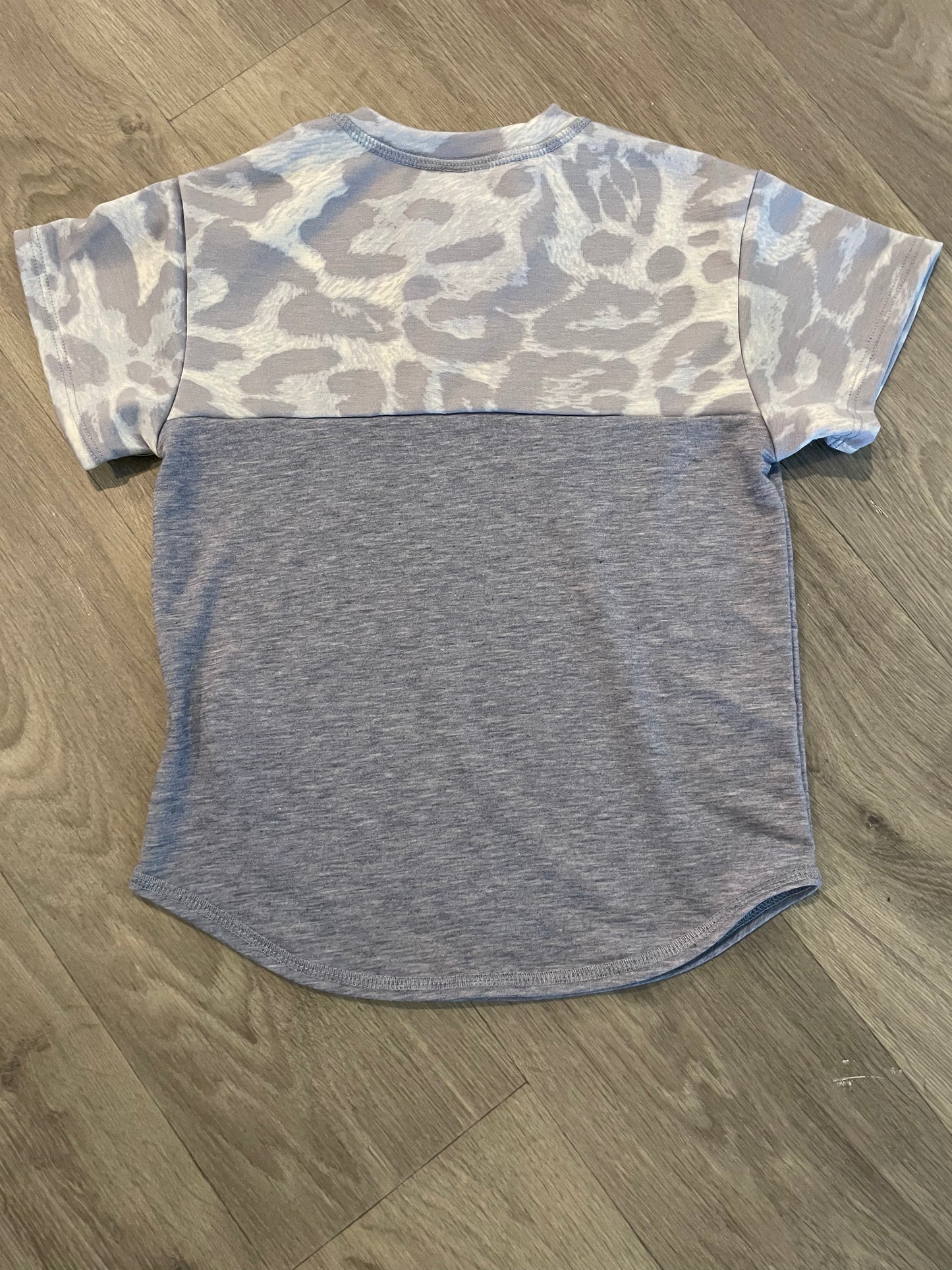 Girl’s Leopard Sleeve Knit Top