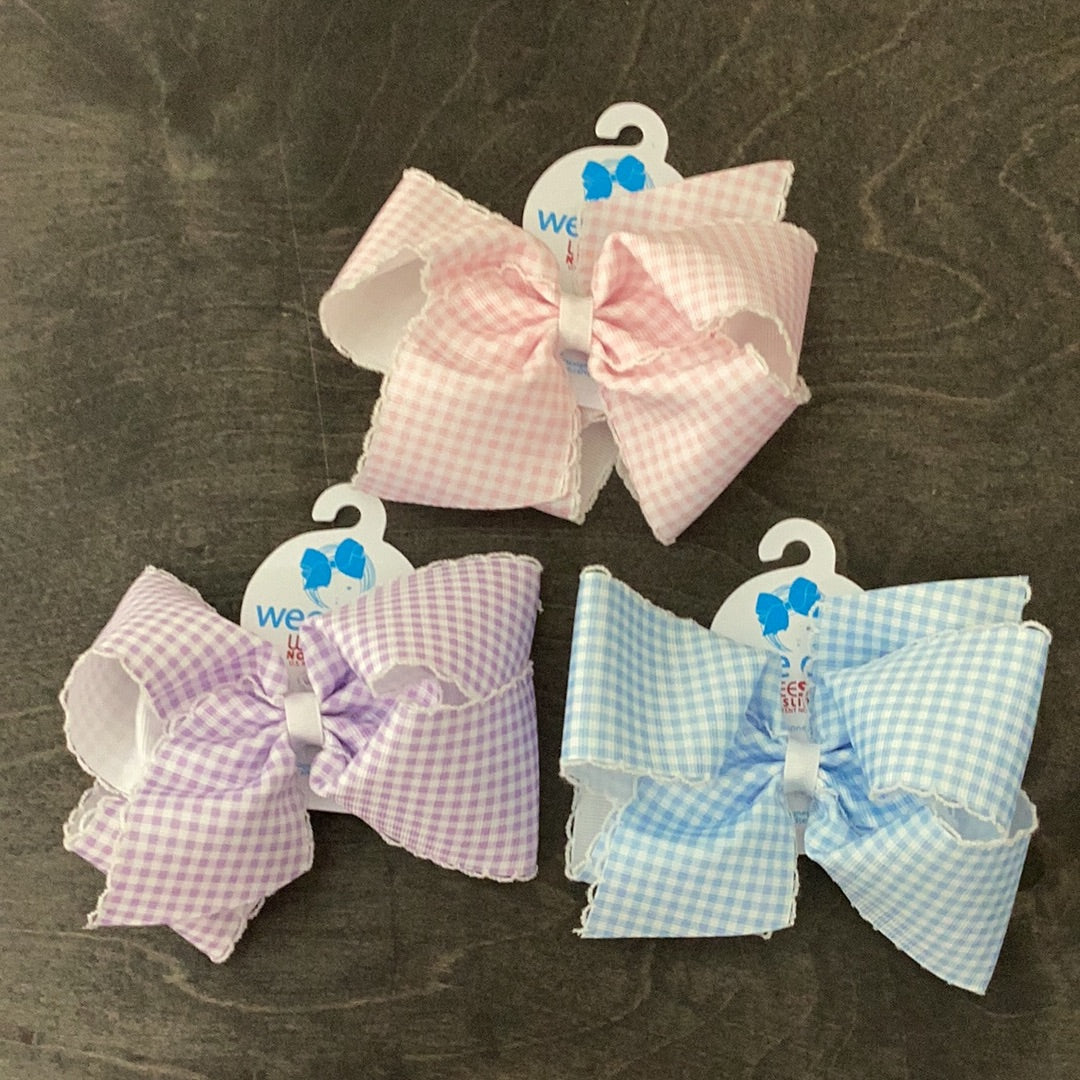 King Gingham Print Bow