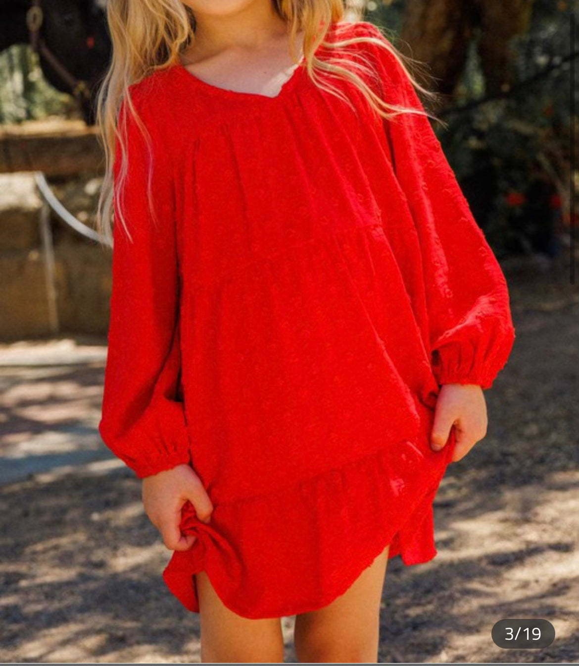 Dotted tiered dress