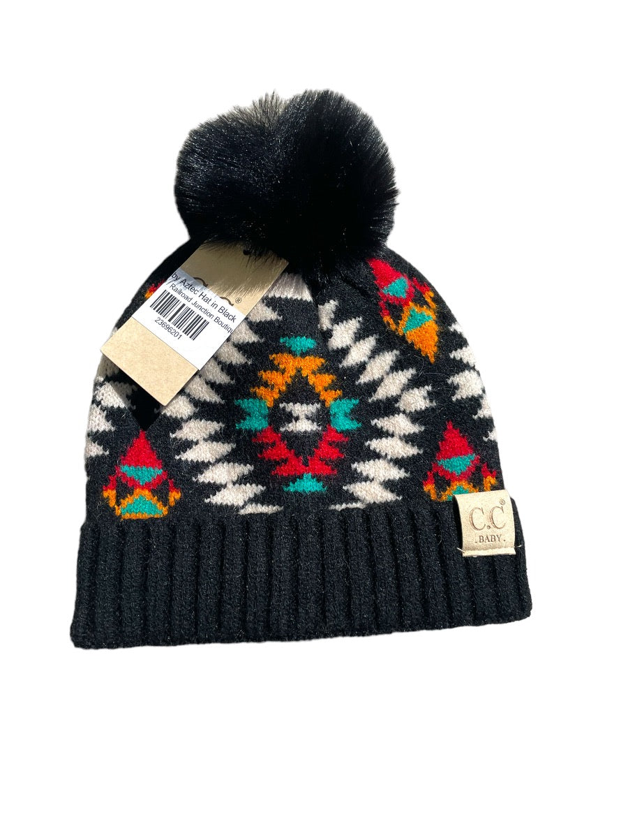 Baby Aztec Hat in Black