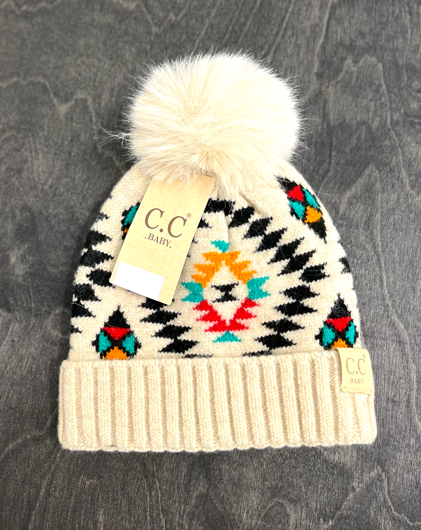 Baby Aztec Hat in Beige