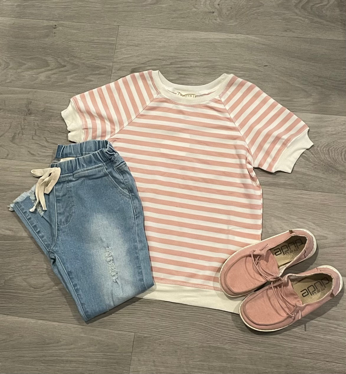 Girl’s Pink Striped Tee
